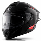 AXOR BRUTALE SOLID BLACK DUAL SPOILER HELMET