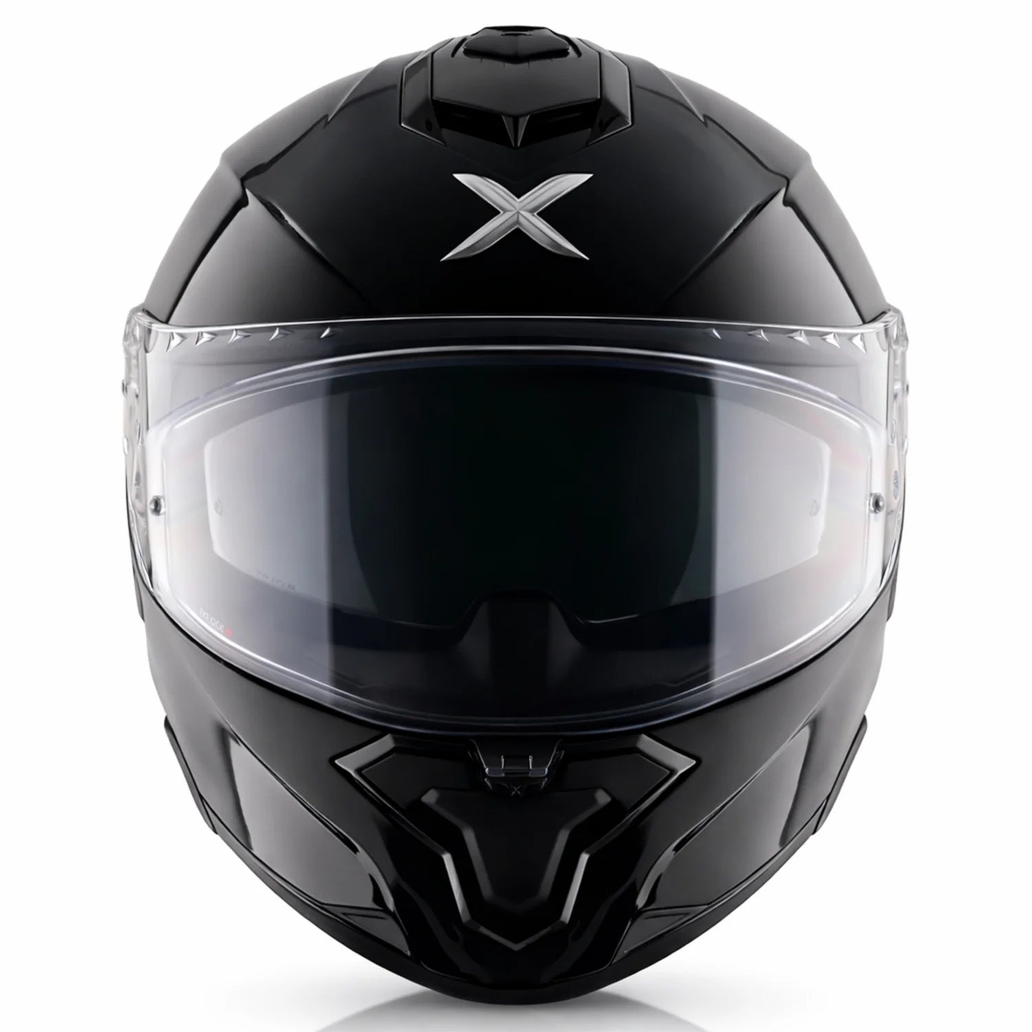 AXOR BRUTALE SOLID BLACK DUAL SPOILER HELMET
