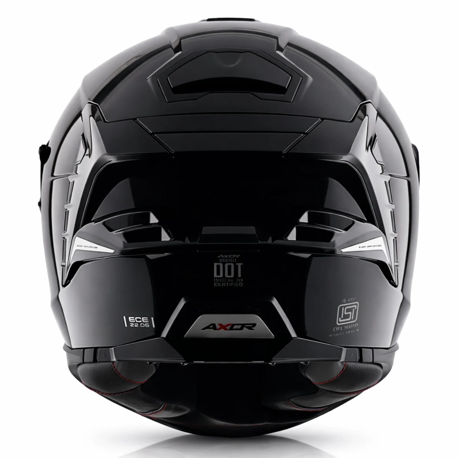 AXOR BRUTALE SOLID BLACK DUAL SPOILER HELMET