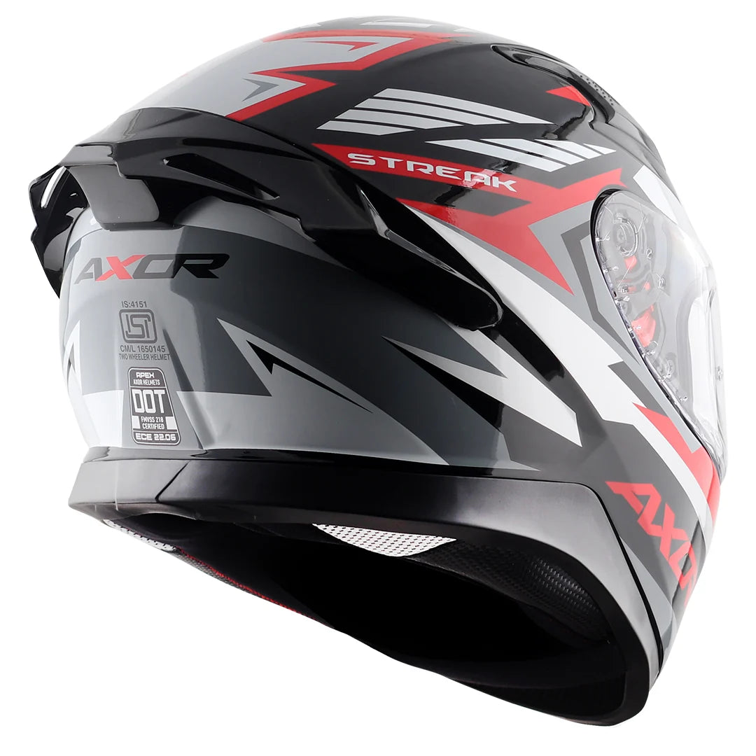 AXOR APEX STREAK BLACK RED HELMET
