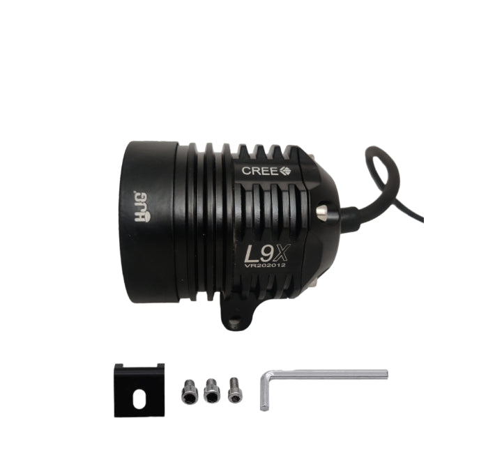 HJG L9X 90W CREE 9 LED Fog Light Auxiliary For Motorcycles With Yellow Filter (1 Pc)