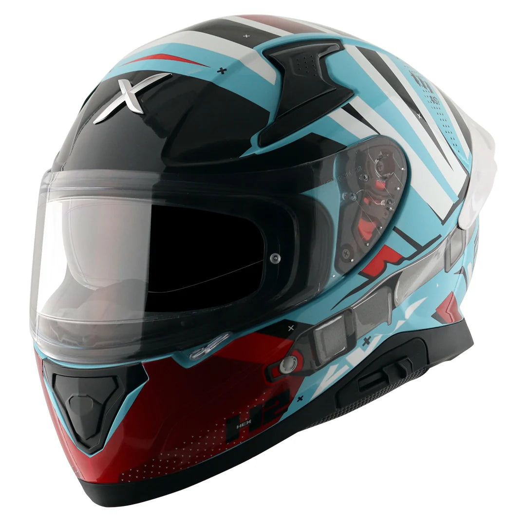 AXOR APEX HEX-2 BLUE RED HELMET
