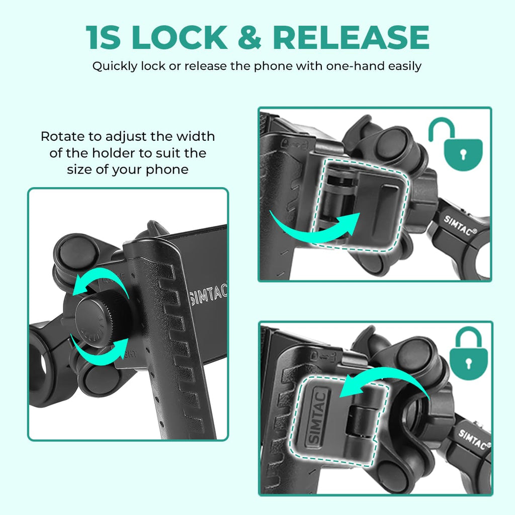 Simtac quick lock jaw grip with vibration damper (JQL1-PRO)