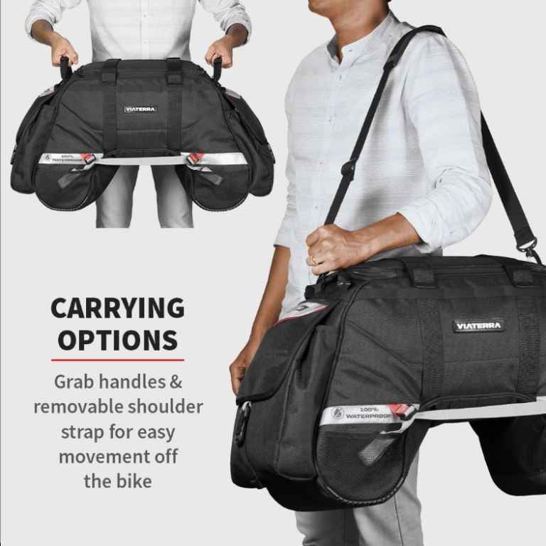 ViaTerra Claw 72 L 100% Waterproof motorcycle tailbag (Universal) - Black - Viaterra