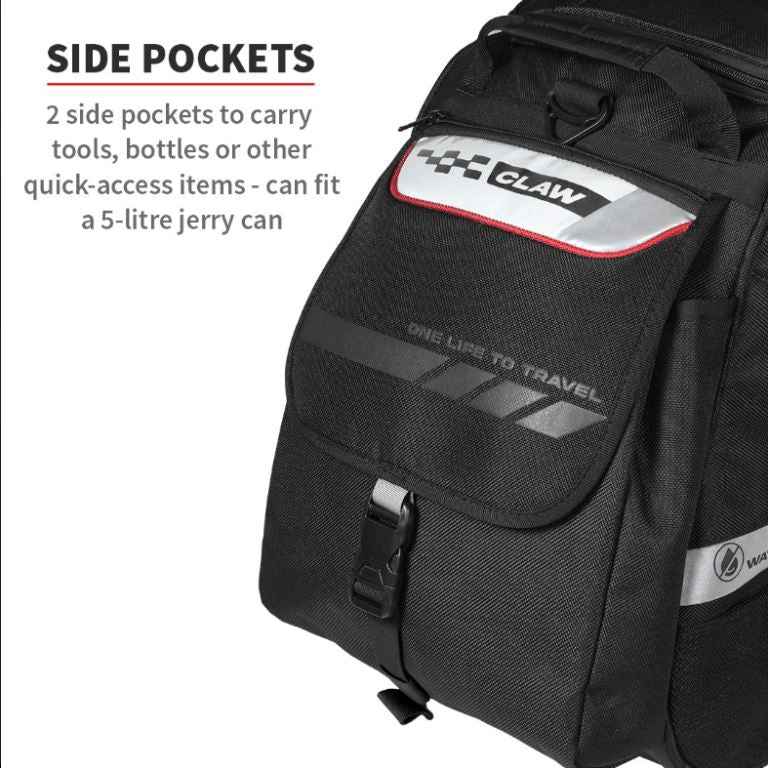 ViaTerra Claw 72 L 100% Waterproof motorcycle tailbag (Universal) - Black - Viaterra