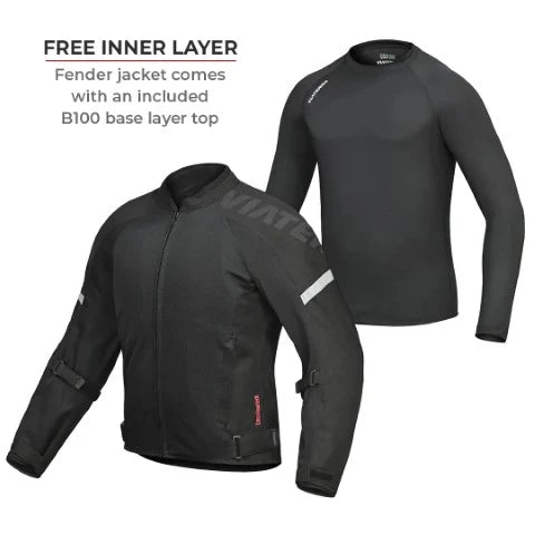 Viaterra Fender Urban Mesh Riding Jacket (with base layer) - Grey