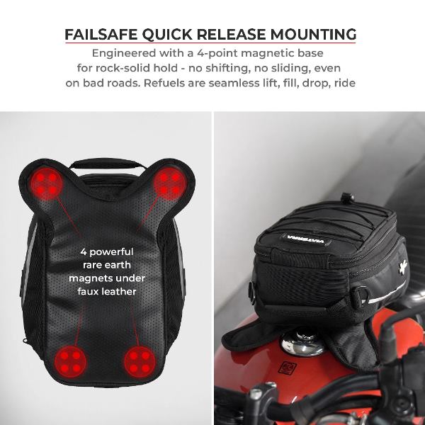 Viaterra Ace Magnetic Motorcycle Tank Bag - Viaterra