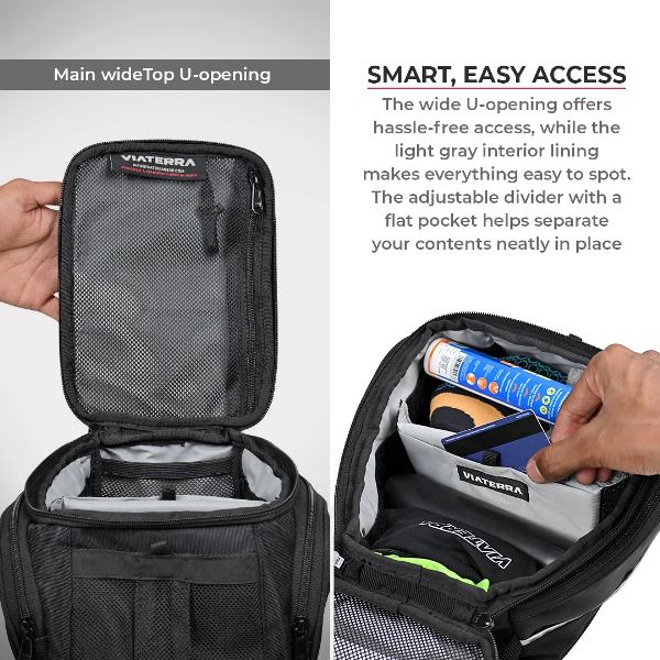 Viaterra Ace Universal Motorcycle Tank Bag (Strap Based) - Viaterra