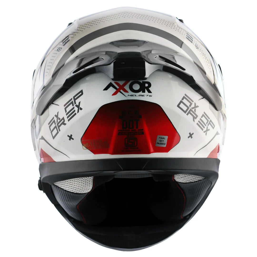 AXOR APEX HEX-2 WHITE RED HELMET
