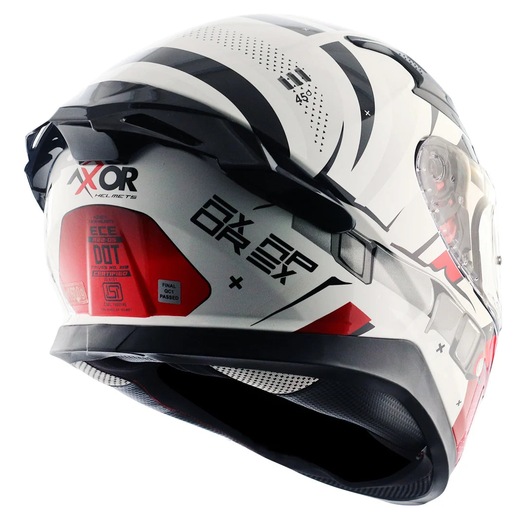 AXOR APEX HEX-2 WHITE RED HELMET