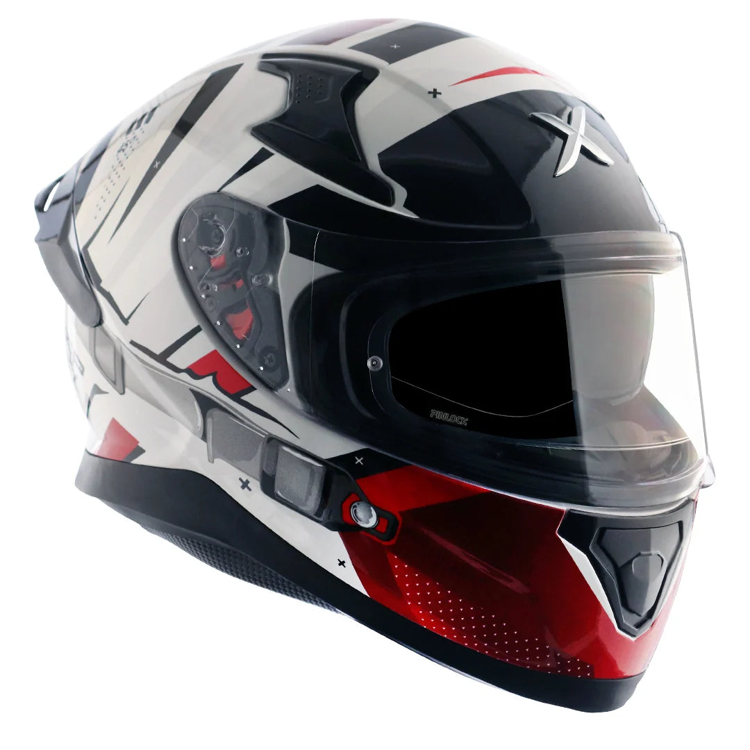 AXOR APEX HEX-2 WHITE RED HELMET