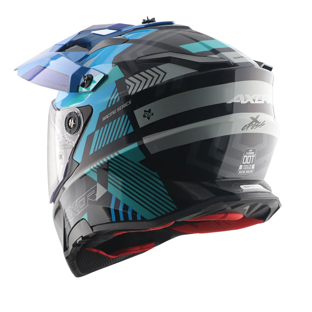 AXOR X-CROSS DUAL VISOR GAMBLING HELMET