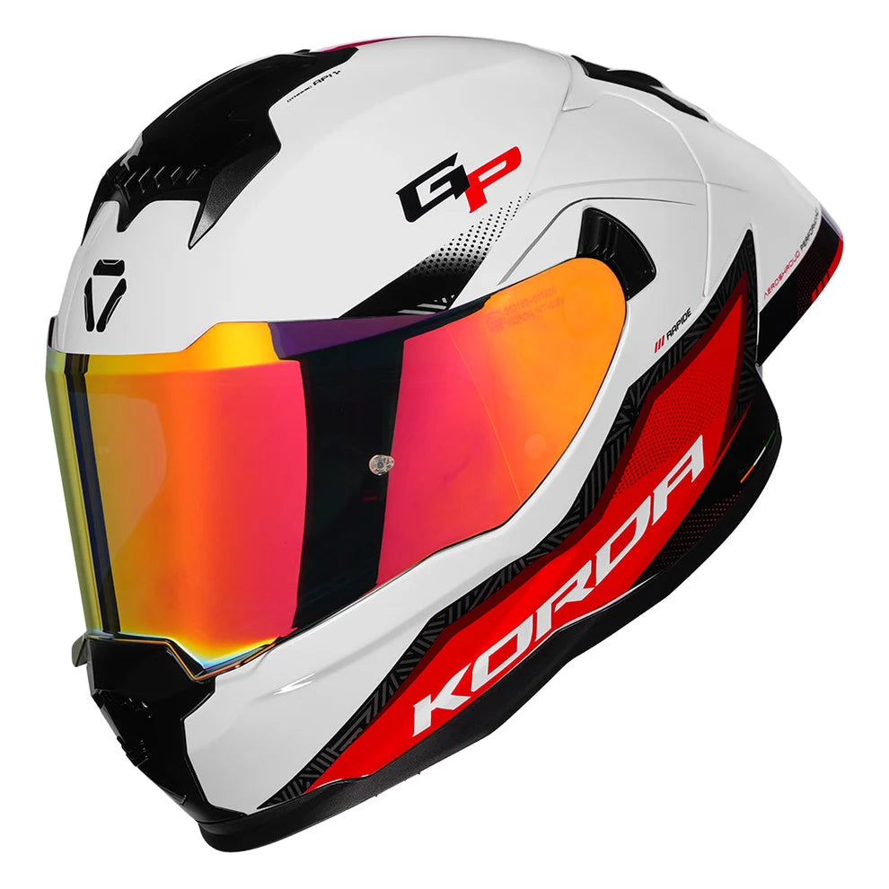 KORDA SONIC GP RAPIDE W/P HELMET-Gloss Red